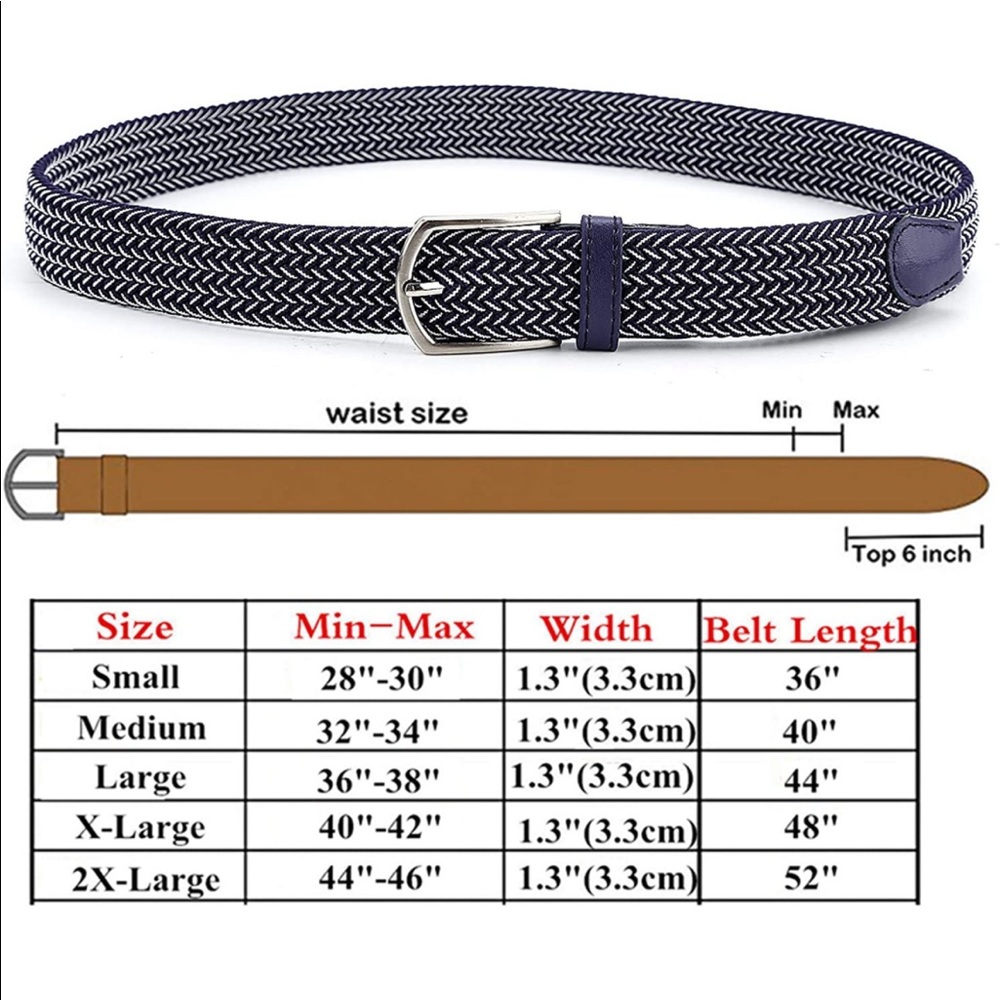 BRAND NEW MENS CANVAS WOVEN BELT NWT - Picture 6 of 6